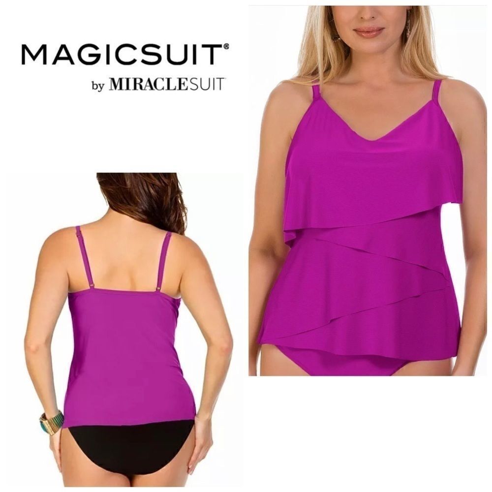 MAGICSUIT orchid tankini top. 8. NWT